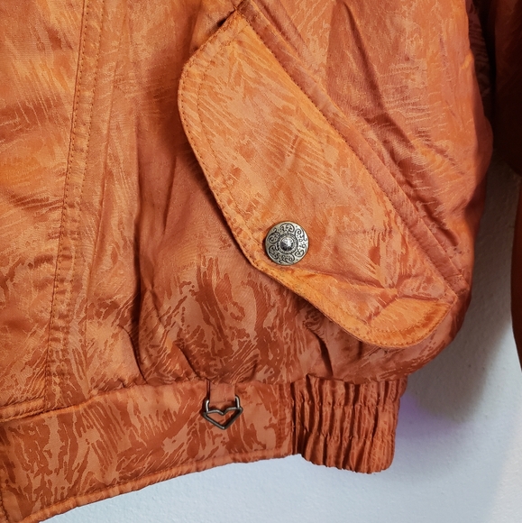Obermeyer rust orange vintage ski jacket winter coat women's S M - Picture 3 of 4